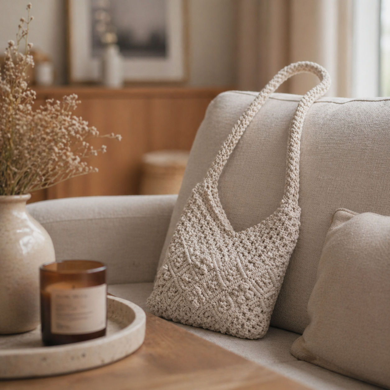 Stylish Macrame Bag Versatile Everyday Bag